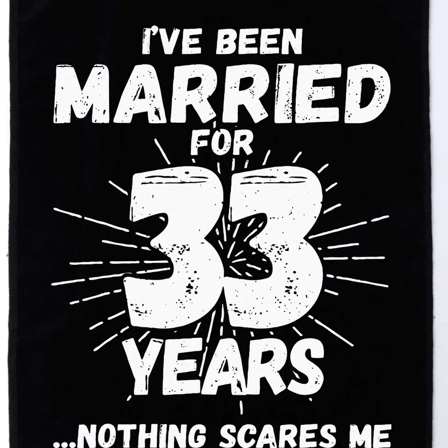 Couples Married 33 Years Funny 33rd Wedding Anniversary Platinum Collection Golf Towel