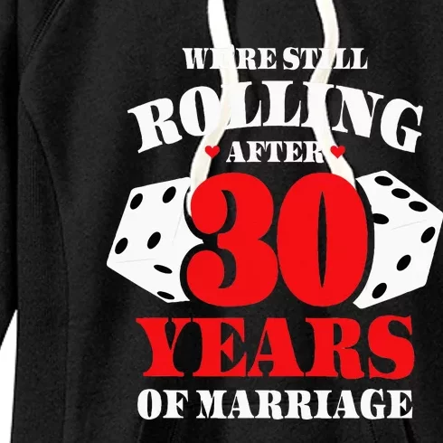 Couples Married 30 Years Funny 30th Wedding Anniversary Women's Fleece Hoodie