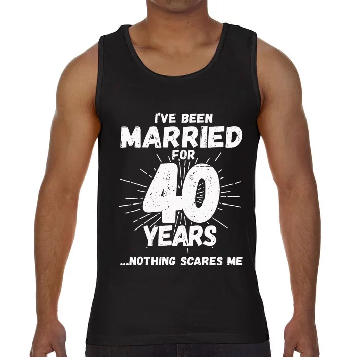 Couples Married 40 Years Funny 40th Wedding Anniversary Comfort Colors® Tank Top