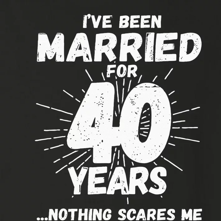 Couples Married 40 Years Funny 40th Wedding Anniversary Toddler Long Sleeve Shirt