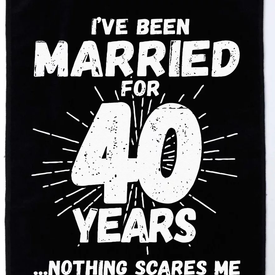 Couples Married 40 Years Funny 40th Wedding Anniversary Platinum Collection Golf Towel