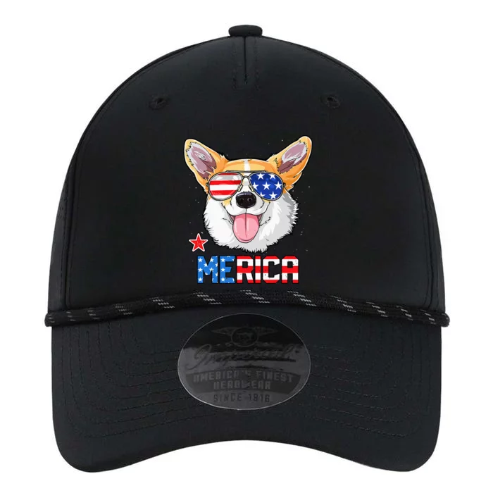 Corgi Merica 4th Of July Dog Puppy Performance The Dyno Cap