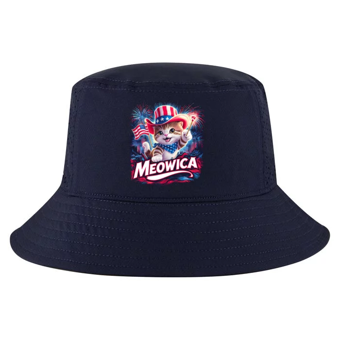 Cool Meowica 4th Of July Cat Cool Comfort Performance Bucket Hat