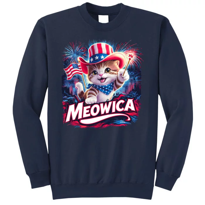 Cool Meowica 4th Of July Cat Sweatshirt