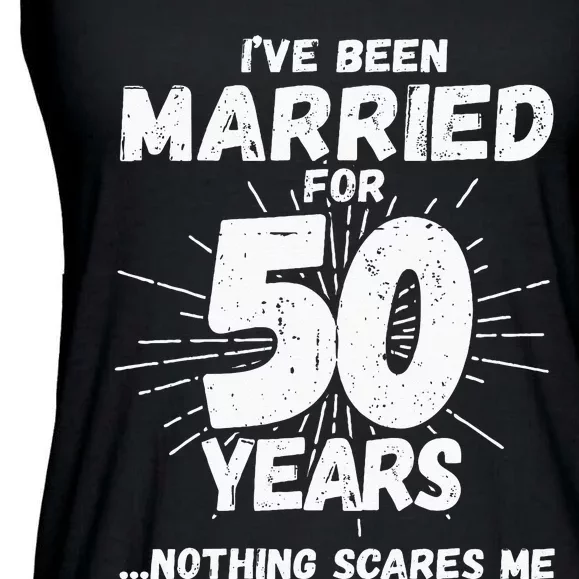 Couples Married 50 Years Funny 50th Wedding Anniversary Ladies Essential Flowy Tank