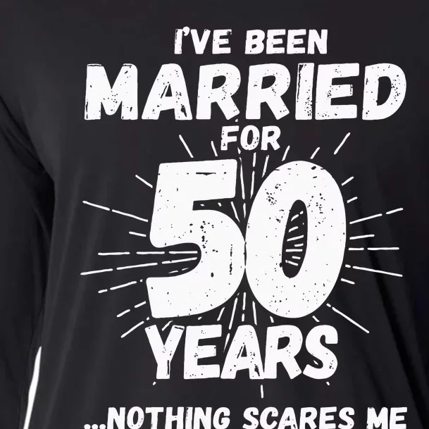 Couples Married 50 Years Funny 50th Wedding Anniversary Cooling Performance Long Sleeve Crew