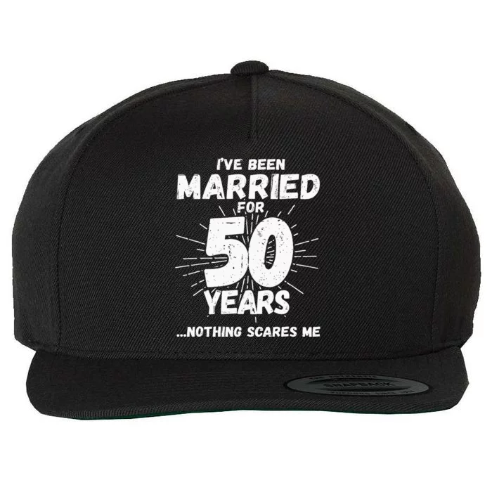 Couples Married 50 Years Funny 50th Wedding Anniversary Wool Snapback Cap