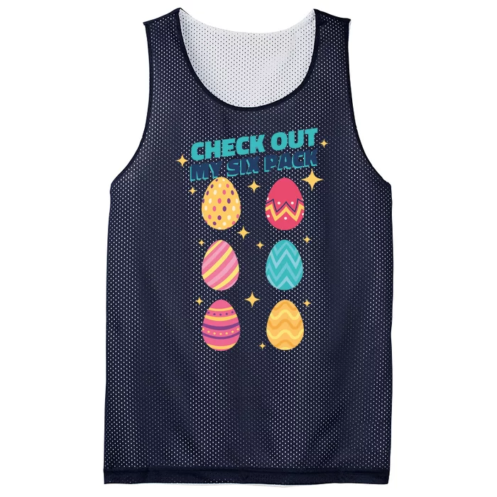 Checkout My 6 Pack Easter Eggs Funny Mesh Reversible Basketball Jersey Tank