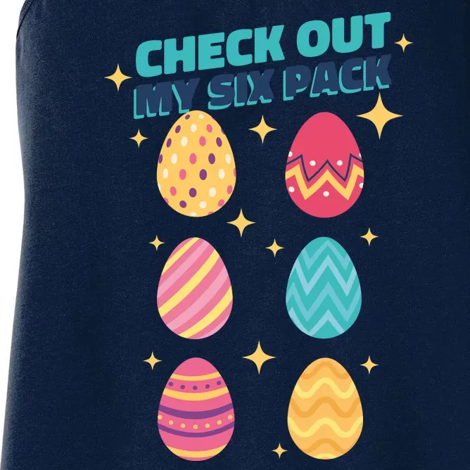 Checkout My 6 Pack Easter Eggs Funny Women's Racerback Tank