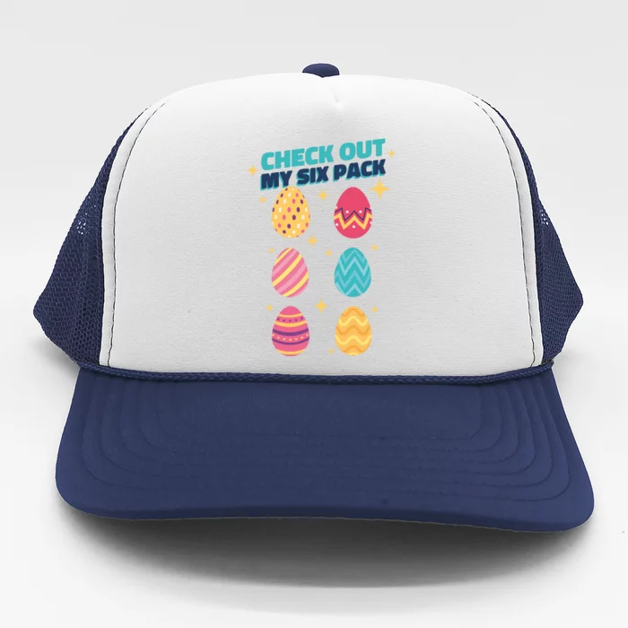 Checkout My 6 Pack Easter Eggs Funny Trucker Hat