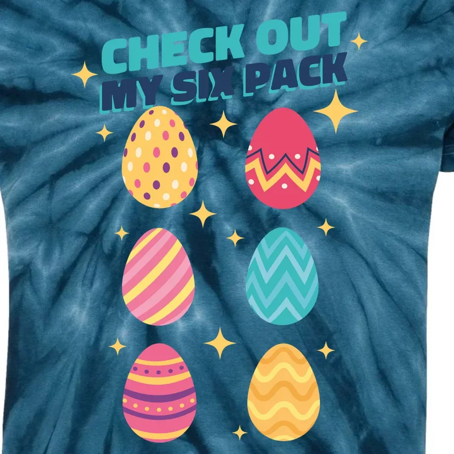 Checkout My 6 Pack Easter Eggs Funny Kids Tie-Dye T-Shirt