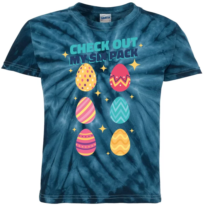 Checkout My 6 Pack Easter Eggs Funny Kids Tie-Dye T-Shirt