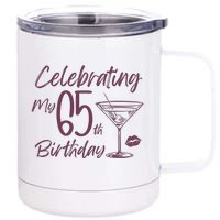 Celebrating My 65th Birthday Party 12 oz Stainless Steel Tumbler Cup