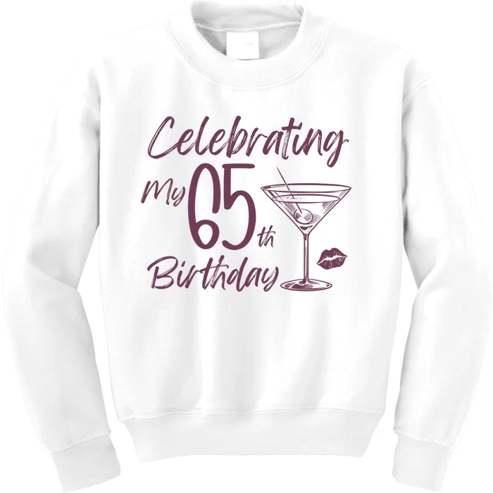 Celebrating My 65th Birthday Party Kids Sweatshirt