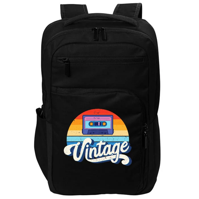 Cassette Mixtape 80s Music Retro Mixed Tape Impact Tech Backpack