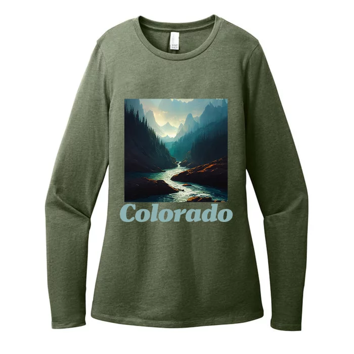 Colorado Mountain And Nature Womens CVC Long Sleeve Shirt