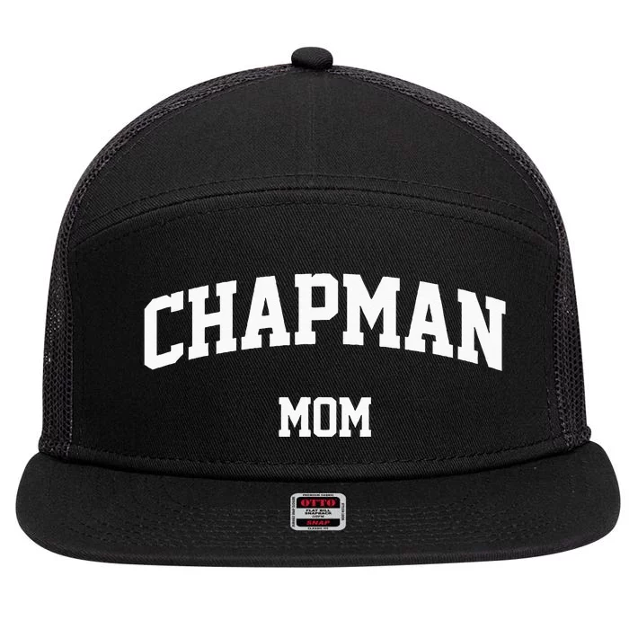 Chapman Mom Arch Vintage Retro College Athletic Sports 7 Panel Mesh Trucker Snapback Hat