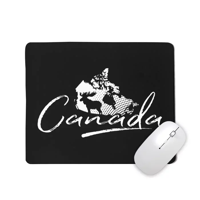 Canada Map And Moose Canadian Souvenir Mousepad