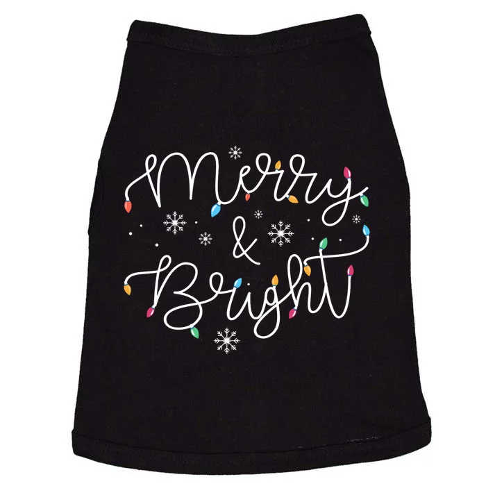 Christmas Merry And Bright Holiday December Teacher Long Sleeve Doggie Tank