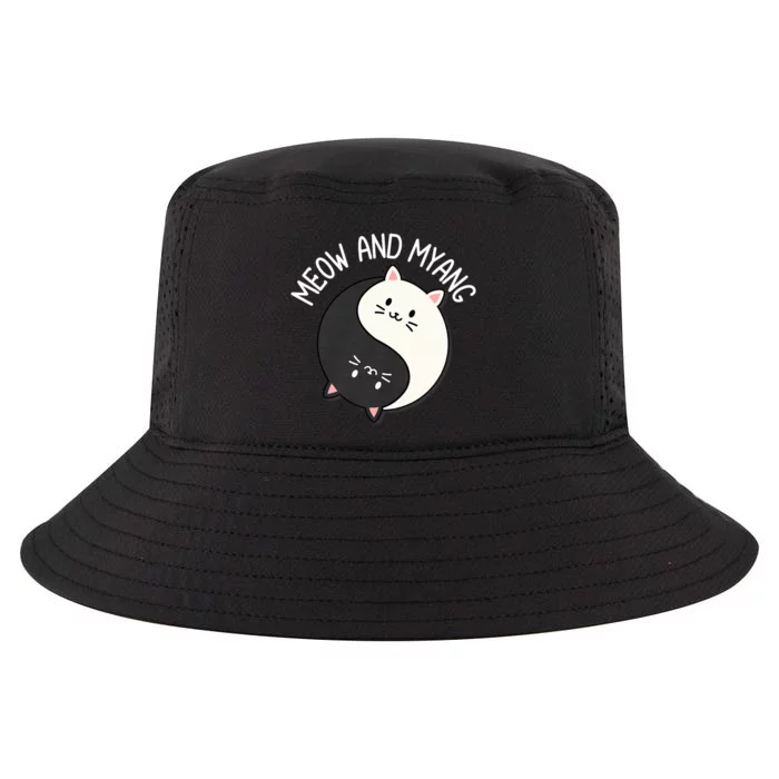 Cats Meow And Myang | Chinese Yin Yang Cat Cool Comfort Performance Bucket Hat