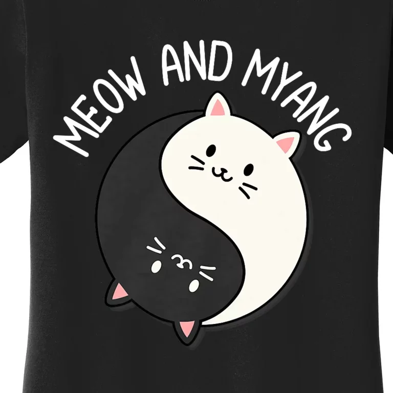 Cats Meow And Myang | Chinese Yin Yang Cat Women's T-Shirt