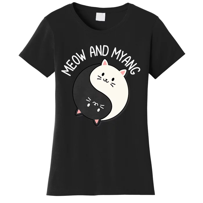 Cats Meow And Myang | Chinese Yin Yang Cat Women's T-Shirt