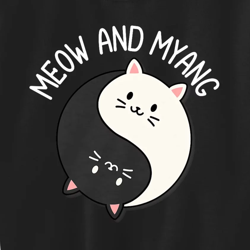 Cats Meow And Myang | Chinese Yin Yang Cat Kids Sweatshirt