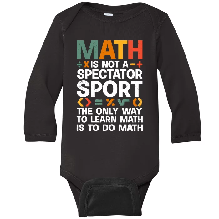 Cool Math Art For Wo Mathematics Number Math Lovers Baby Long Sleeve Bodysuit