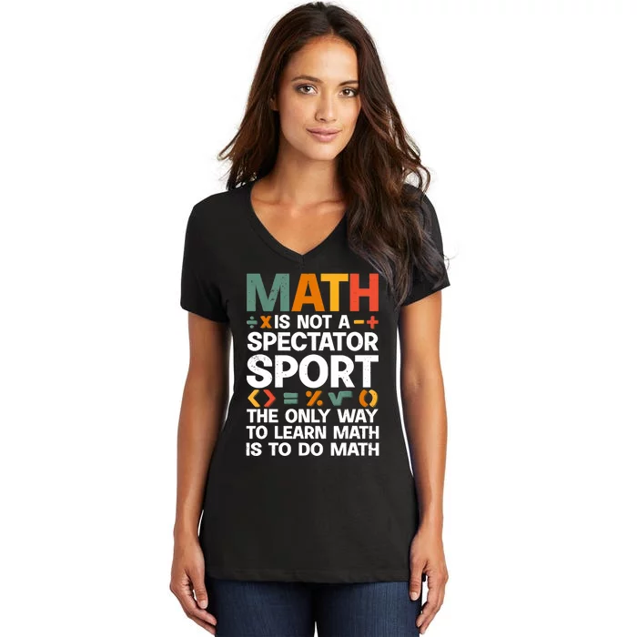 Cool Math Art For Wo Mathematics Number Math Lovers Women's V-Neck T-Shirt