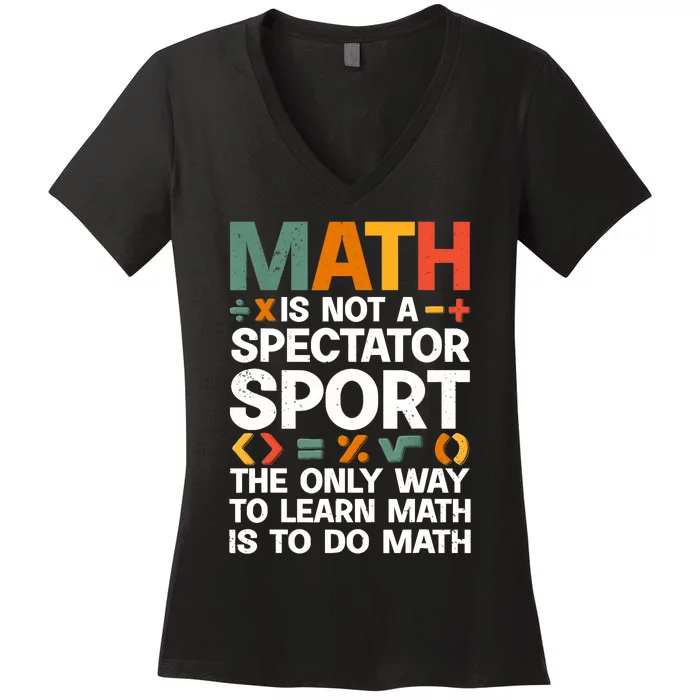 Cool Math Art For Wo Mathematics Number Math Lovers Women's V-Neck T-Shirt