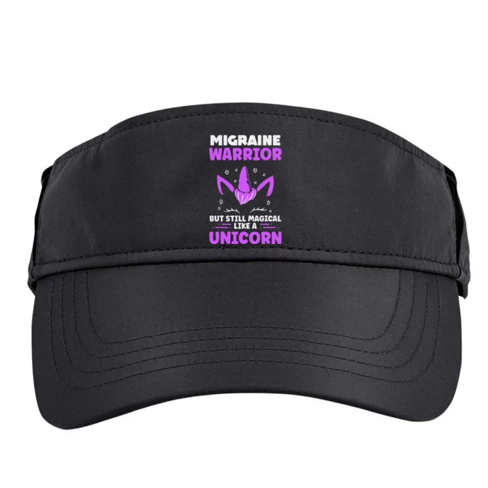 Chronic Migraine Awareness Purple Ribbon Magical Unicorn Adult Drive Performance Visor