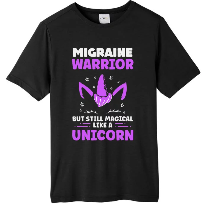 Chronic Migraine Awareness Purple Ribbon Magical Unicorn ChromaSoft Performance T-Shirt