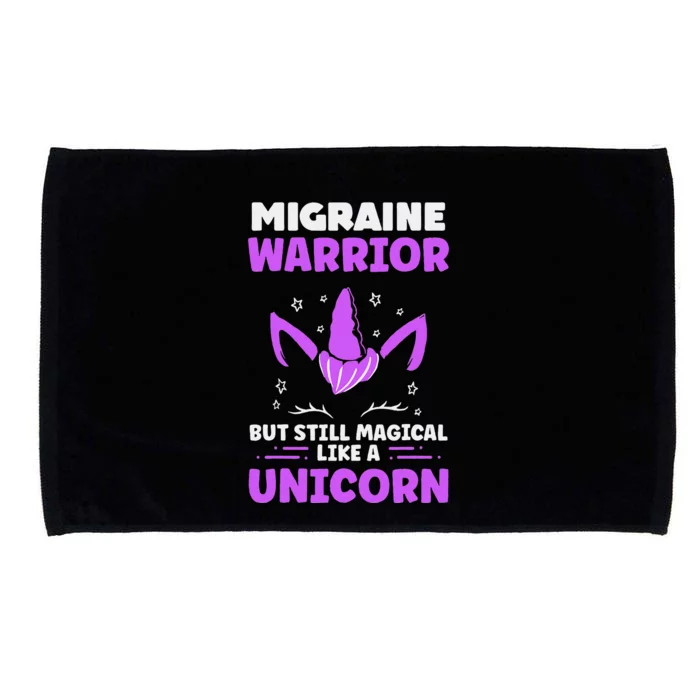 Chronic Migraine Awareness Purple Ribbon Magical Unicorn Microfiber Hand Towel