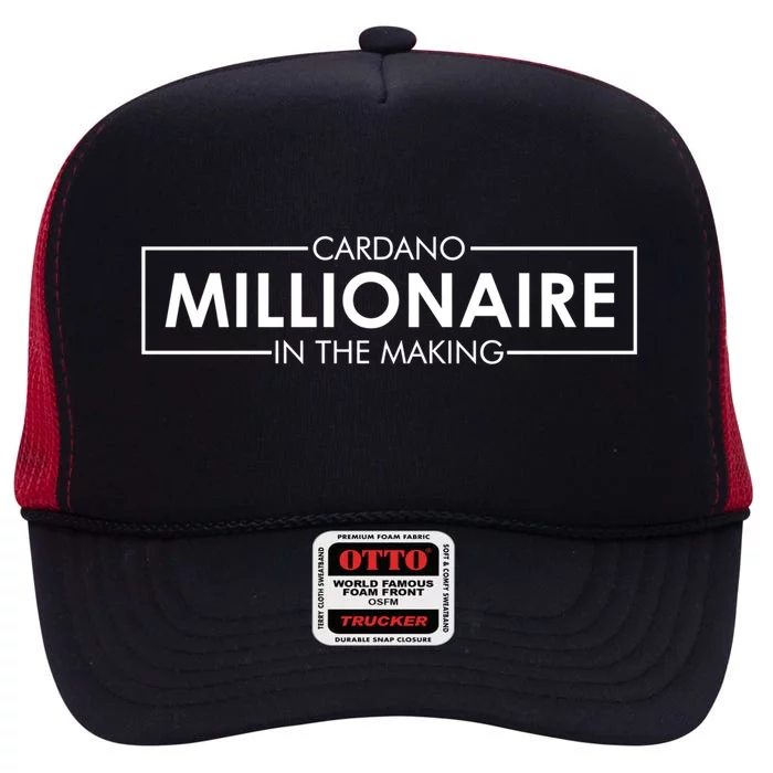 Cardano Millionaire Ada Token Bullrun Blockchain Coin Cute Gift High Crown Mesh Trucker Hat