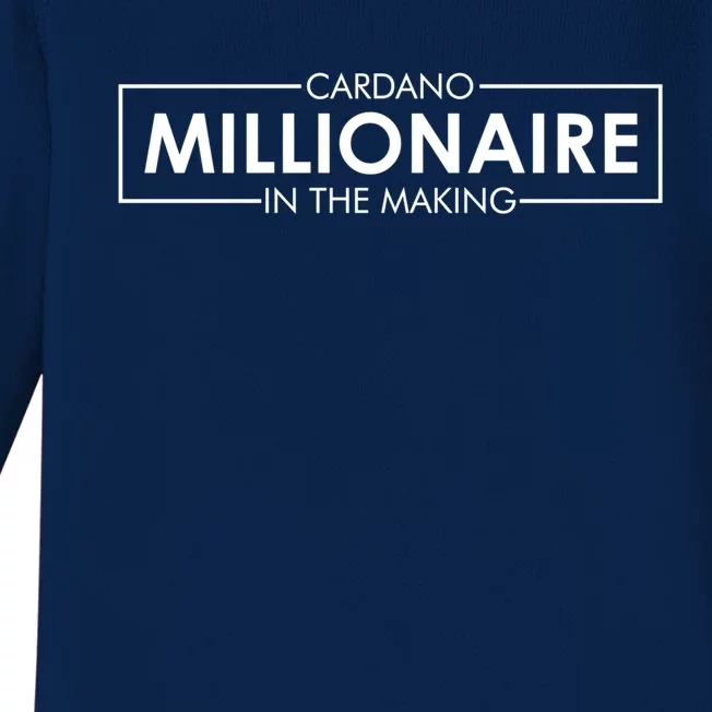 Cardano Millionaire Ada Token Bullrun Blockchain Coin Cute Gift Baby Long Sleeve Bodysuit