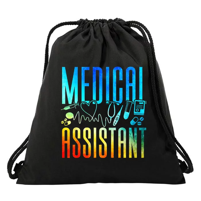 Certified Medical Assistant Watercolor CMA Drawstring Bag