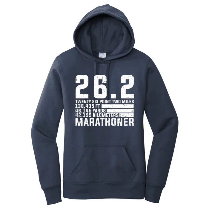 Cool Marathon Art Marathoner Running 26 2 Finisher Cute Gift Women's Pullover Hoodie