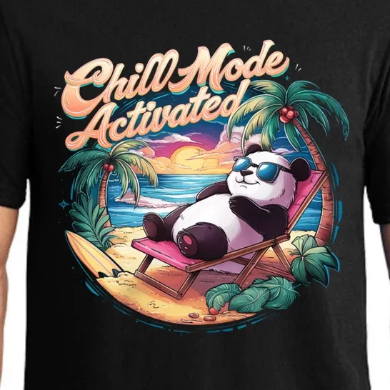 Chill Mode Activated Funny Cool Panda Bear Vacay Vibes Only Gift Pajama Set