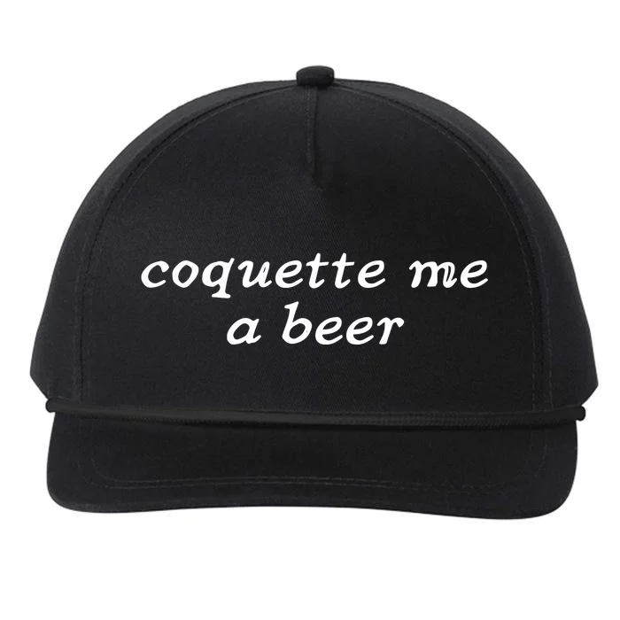 Coquette Me A Beer Snapback Five-Panel Rope Hat