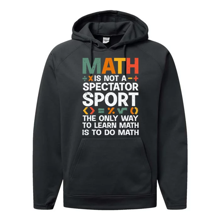 Cool Math Art For Mathematics Number Math Lovers Performance Fleece Hoodie