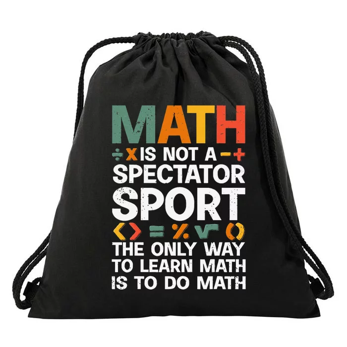 Cool Math Art For Mathematics Number Math Lovers Drawstring Bag