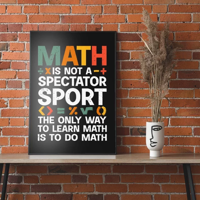 Cool Math Art For Mathematics Number Math Lovers Poster