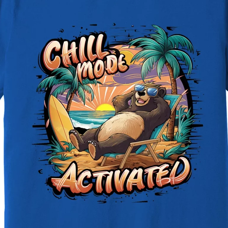 Chill Mode Activated Funny Grizzly Bear Vacay Vibes Only Gift Premium T-Shirt