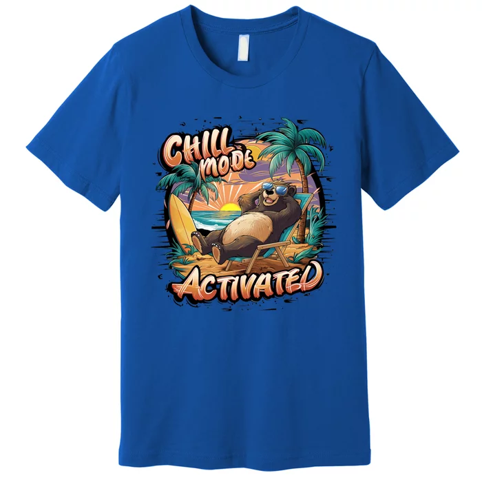 Chill Mode Activated Funny Grizzly Bear Vacay Vibes Only Gift Premium T-Shirt