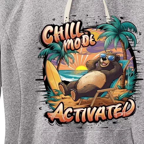 Chill Mode Activated Funny Grizzly Bear Vacay Vibes Only Gift Women's Fleece Hoodie