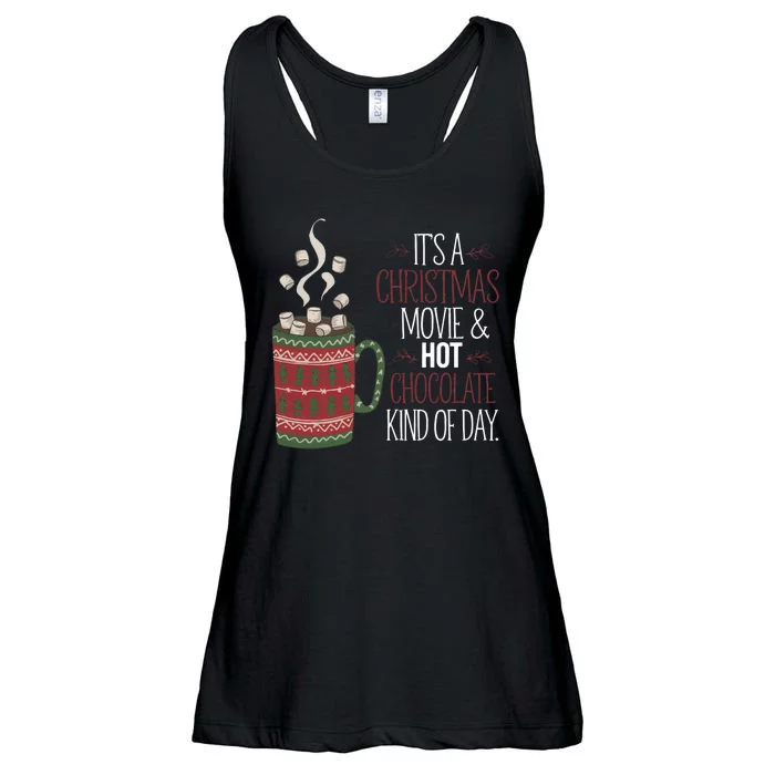 Christmas Movie And Hot Chocolate Kind Of Day Holiday Ladies Essential Flowy Tank