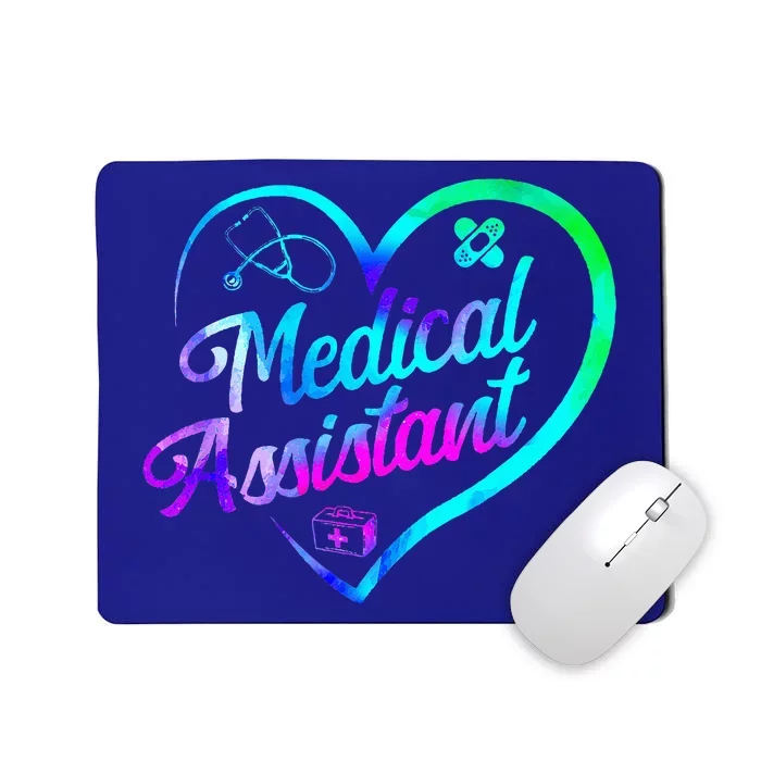 Certified Medical Assistant Watercolor Heart CMA Mousepad