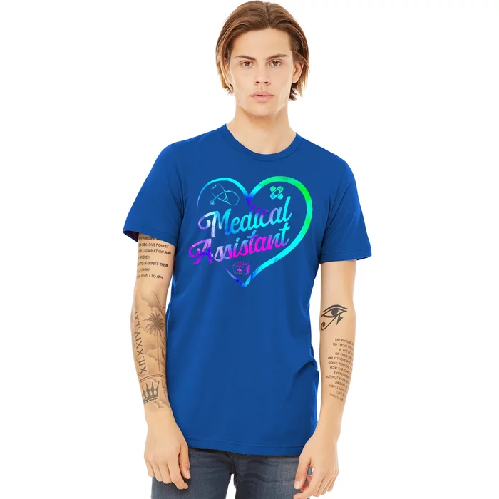 Certified Medical Assistant Watercolor Heart CMA Premium T-Shirt