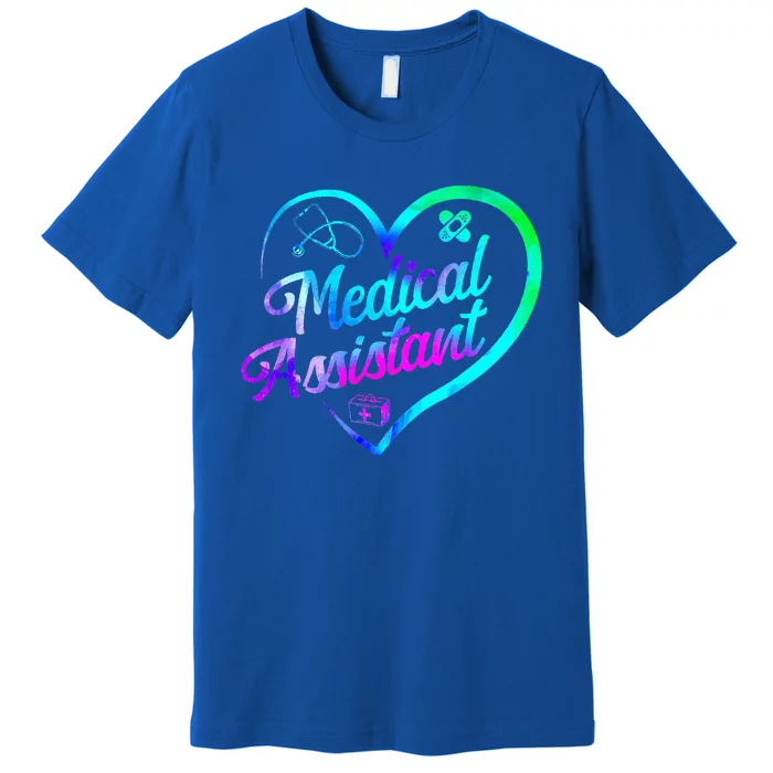 Certified Medical Assistant Watercolor Heart CMA Premium T-Shirt