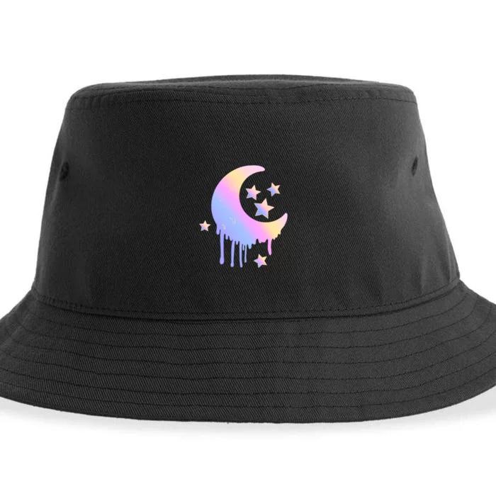 Colorful Moon And Stars Space Sustainable Bucket Hat